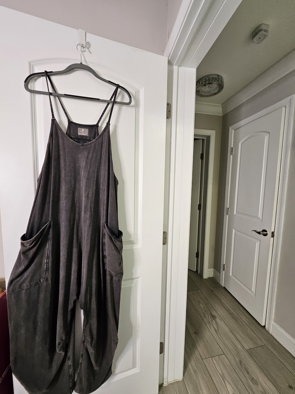 Free People Hotshot Onesie Slouchy Pocket Jumpsuit - Charcoal